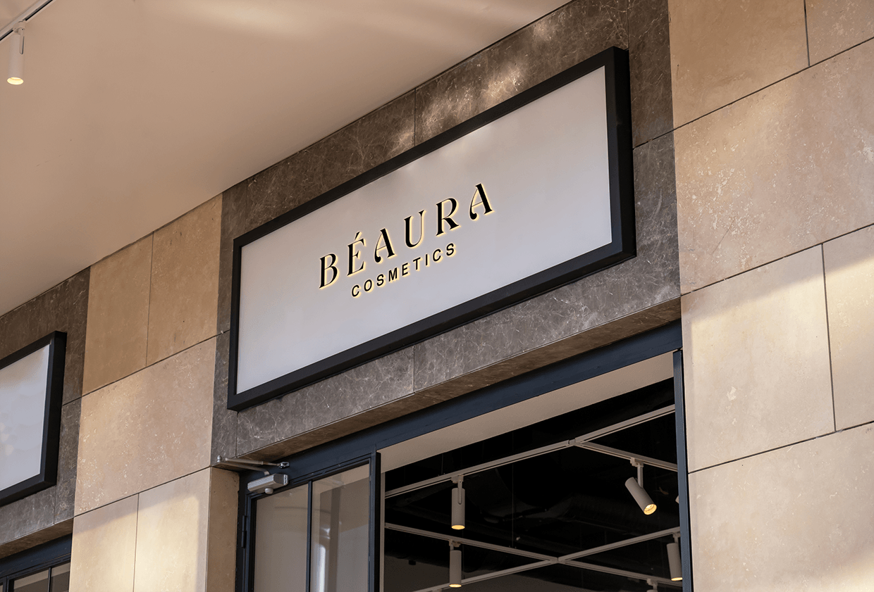 BeAura | Beauty Cosmetic Brand Logo Branding