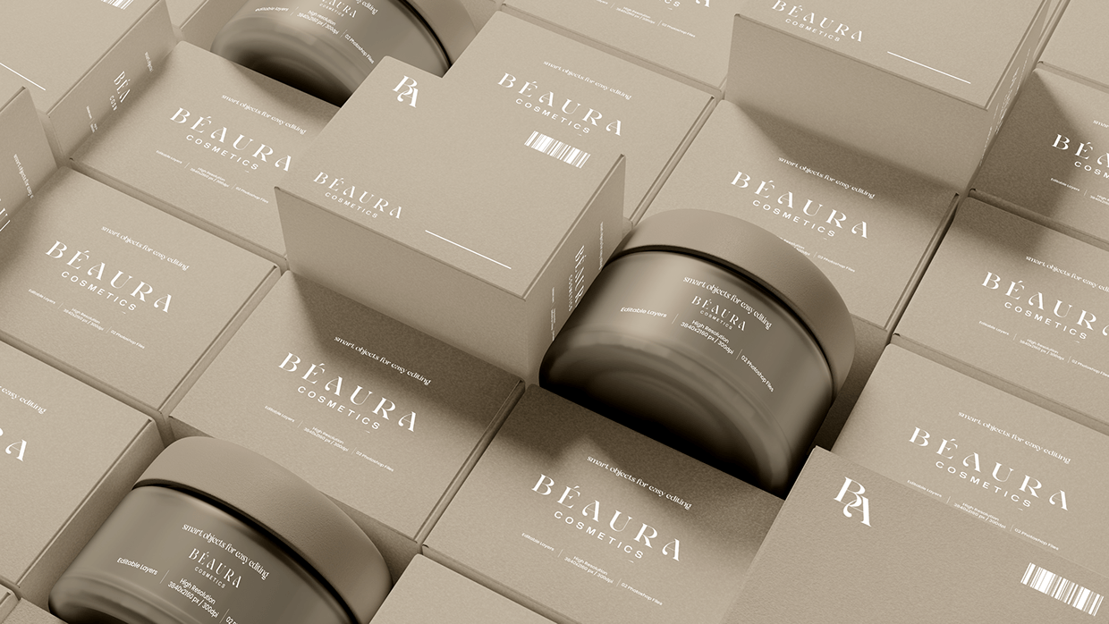BeAura | Beauty Cosmetic Brand Logo Branding Image 5