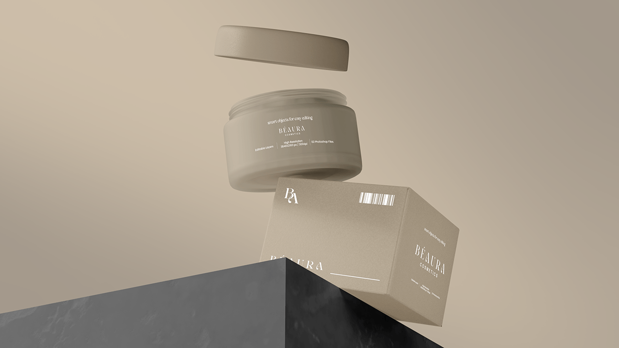 BeAura | Beauty Cosmetic Brand Logo Branding Image 6