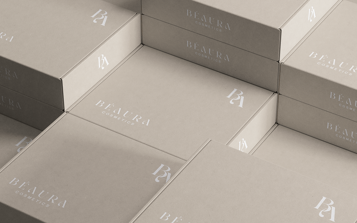 BeAura | Beauty Cosmetic Brand Logo Branding Image 9