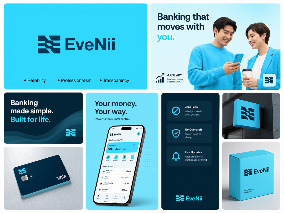 Modern Digital Banking Brand Identity Image 0