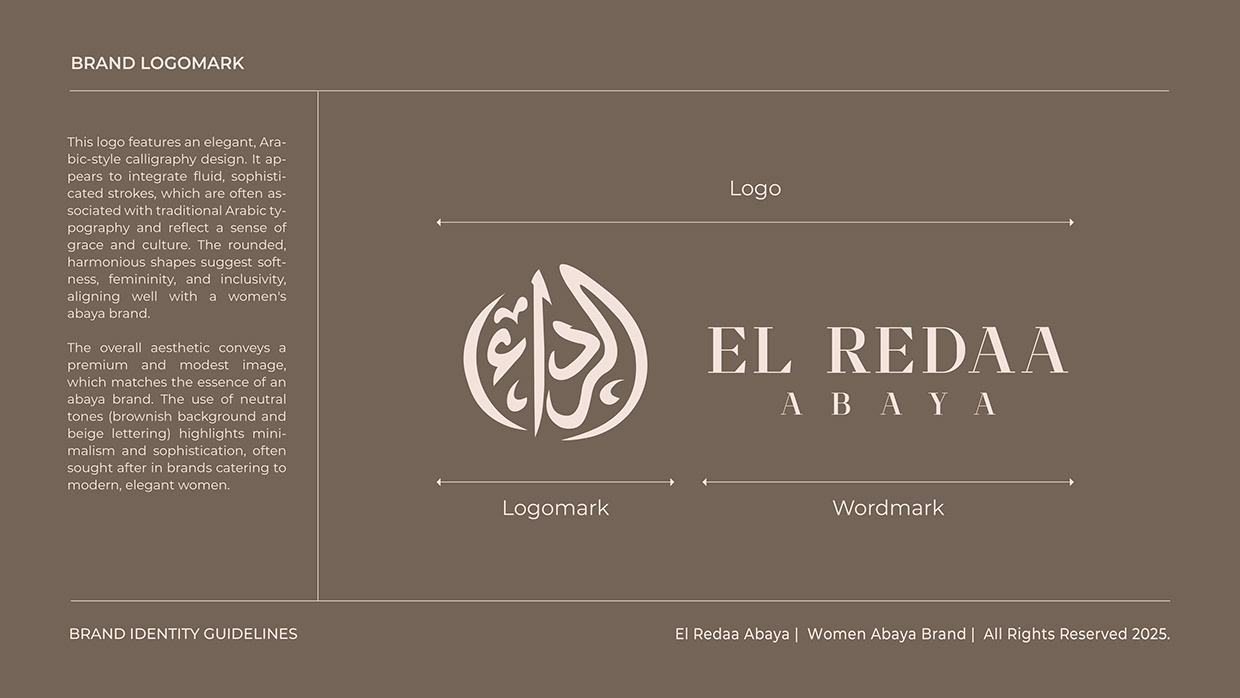 Women Abaya Logo Branding | Calligraphy Logo Image 5