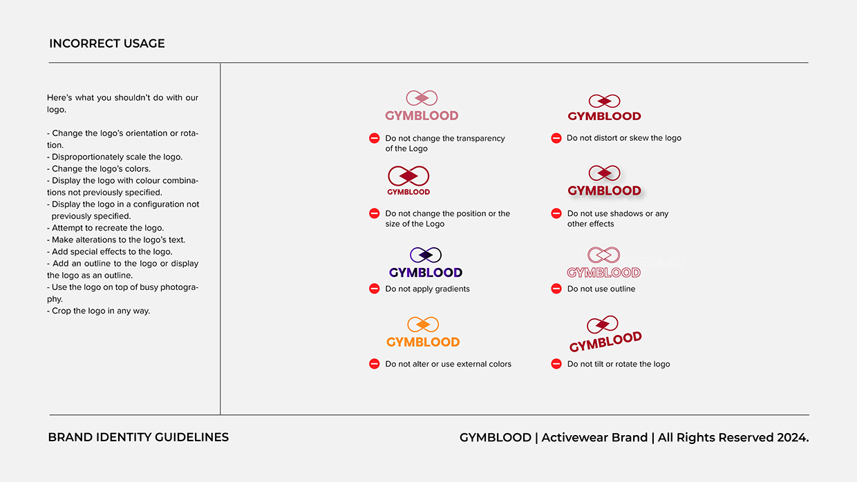 Activewear Logo Branding | Brand Identity Guidelines Image 10