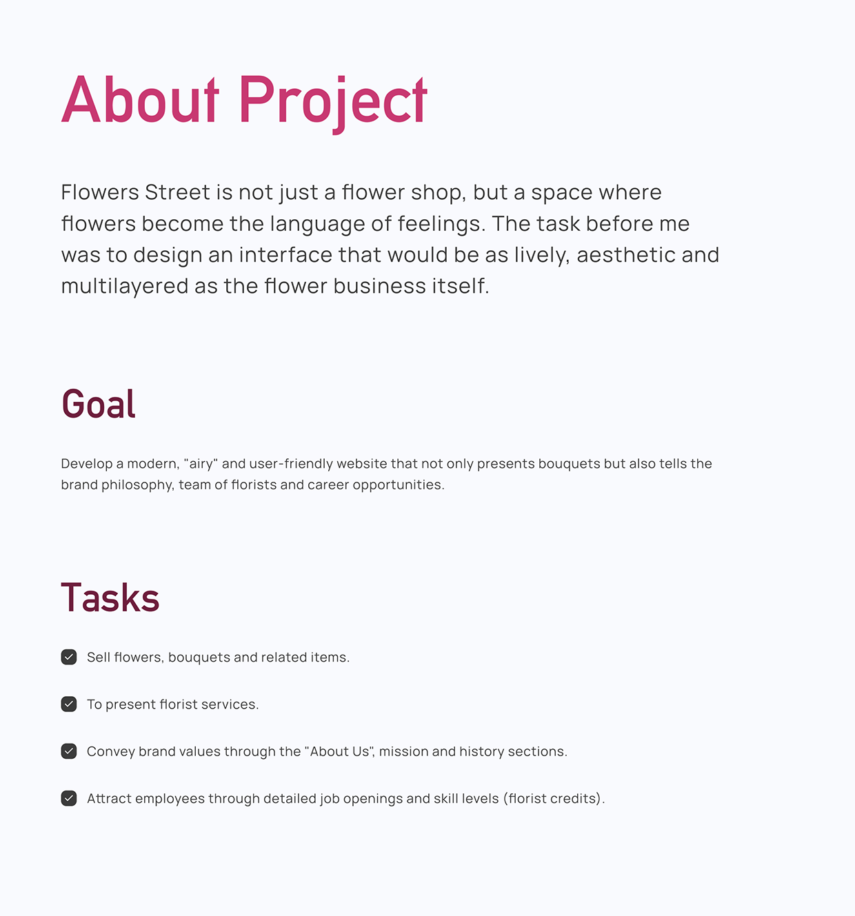 Flowers Street: UX/UI design Image 0