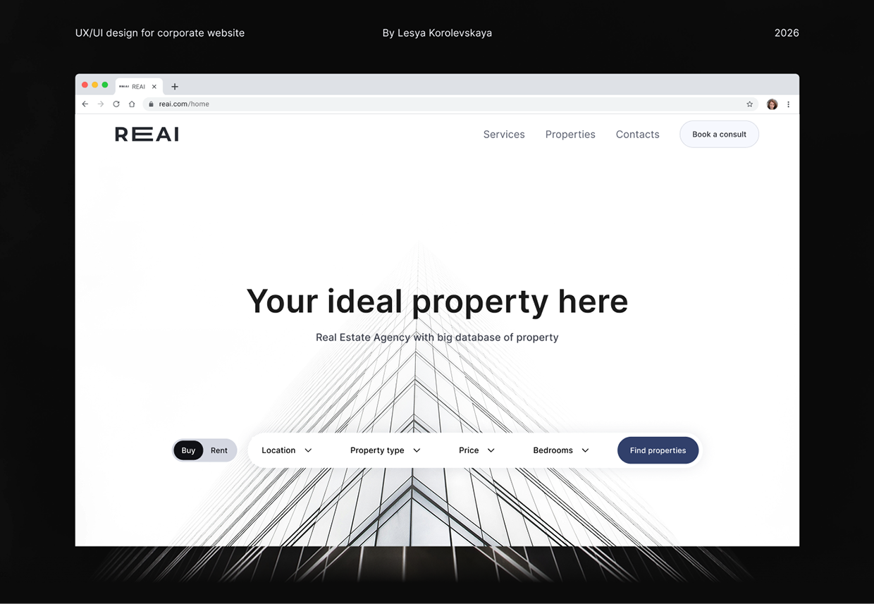 REAI | Corporate website for real estate agency