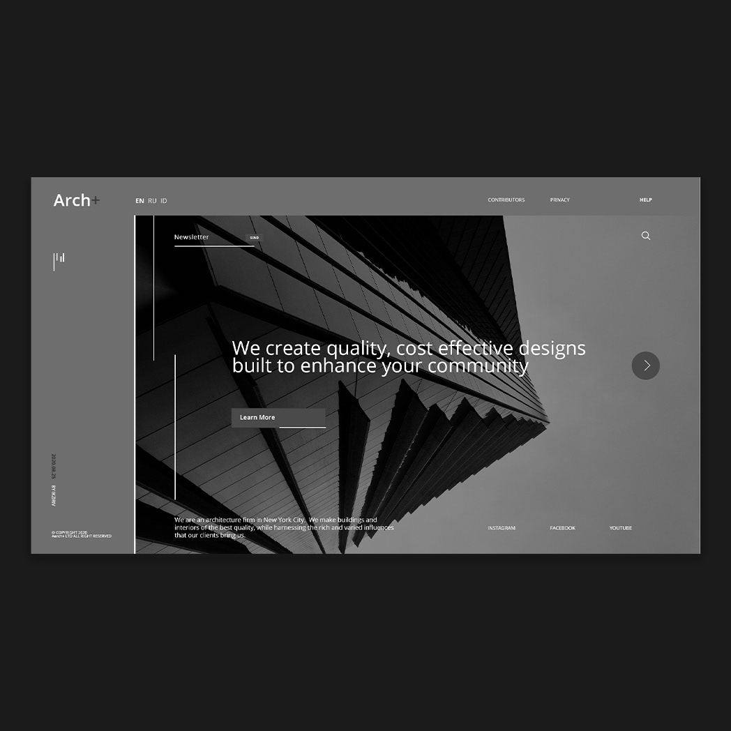 Arch | Minimalist Web Design for Contemporary Image 1
