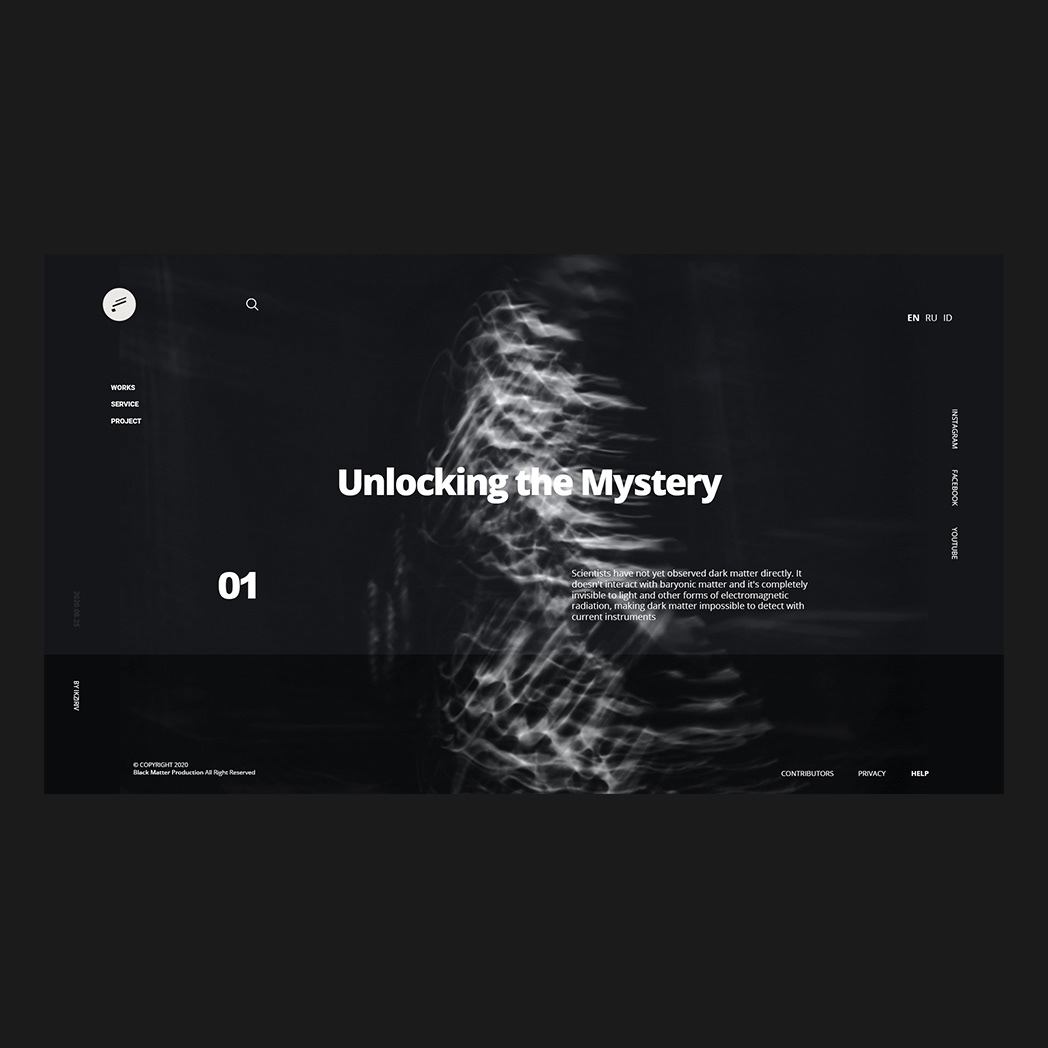 Black Matter Production - Web Design Concept Image 1