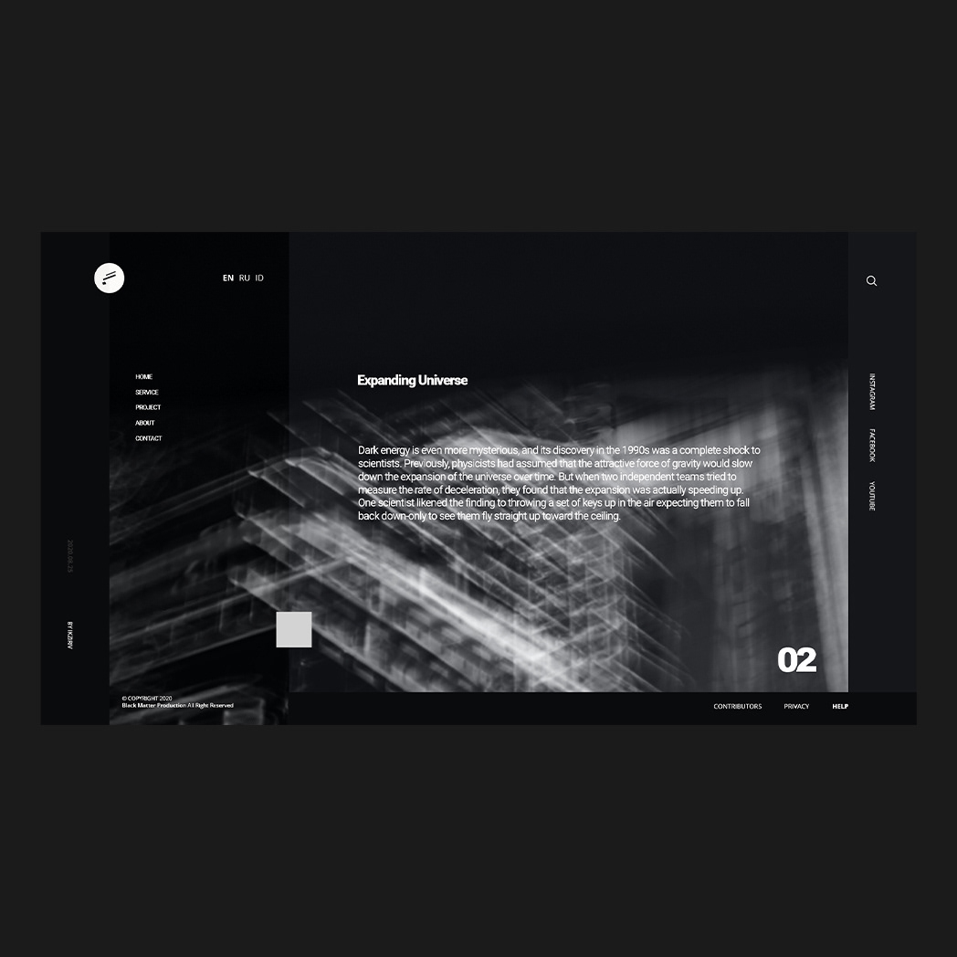 Black Matter Production - Web Design Concept Image 2