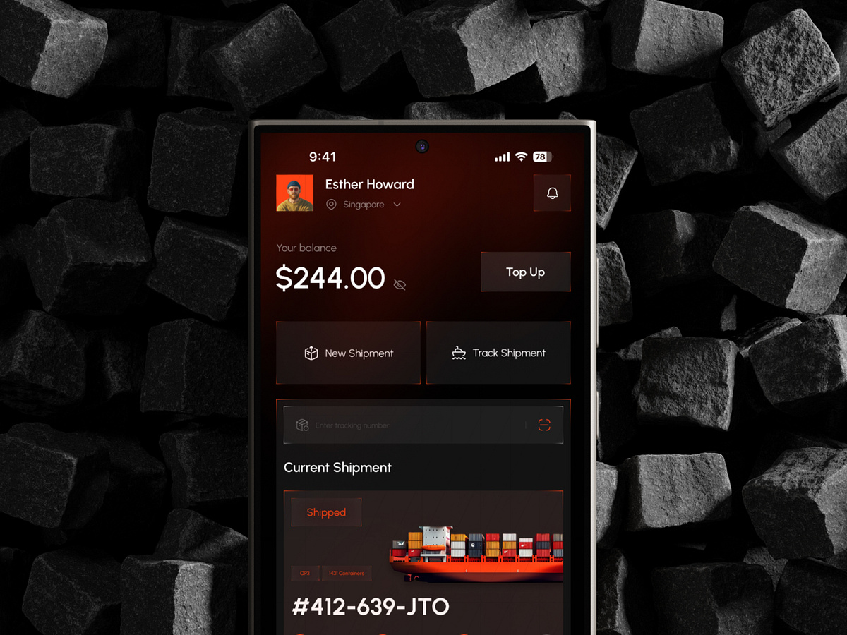 Logistics & Shipment Tracking App Design