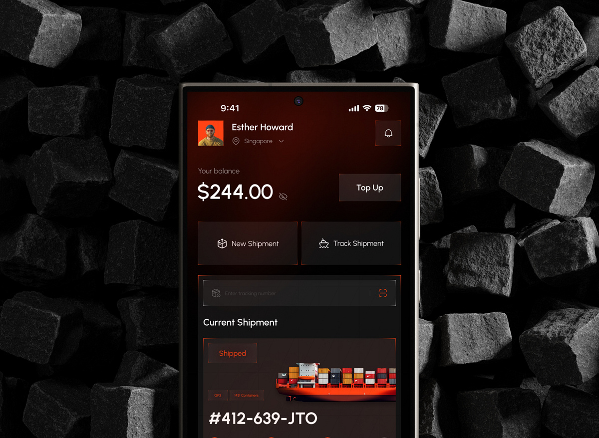 Logistics & Shipment Tracking App Design Image 0