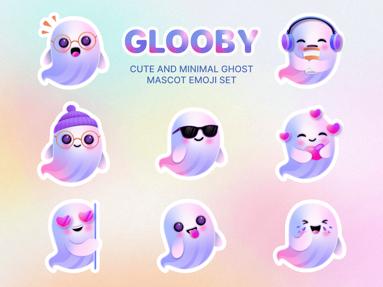 Glooby Ghost Mascot Image 1
