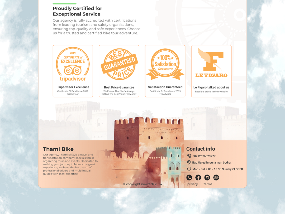 Footer Ui design | Taroudant  bike tours 🚲