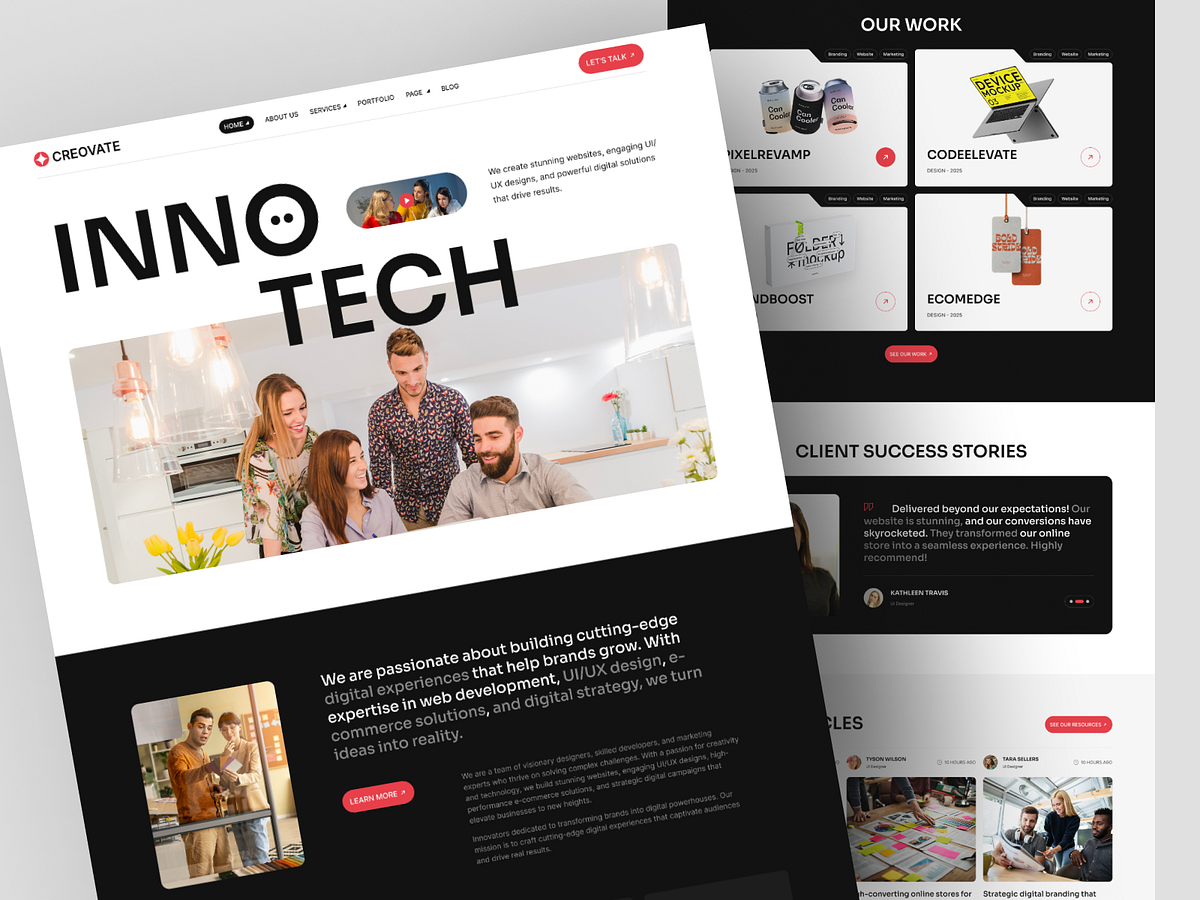 Modern Creative Design Agency Website UI/UX Design Image 0
