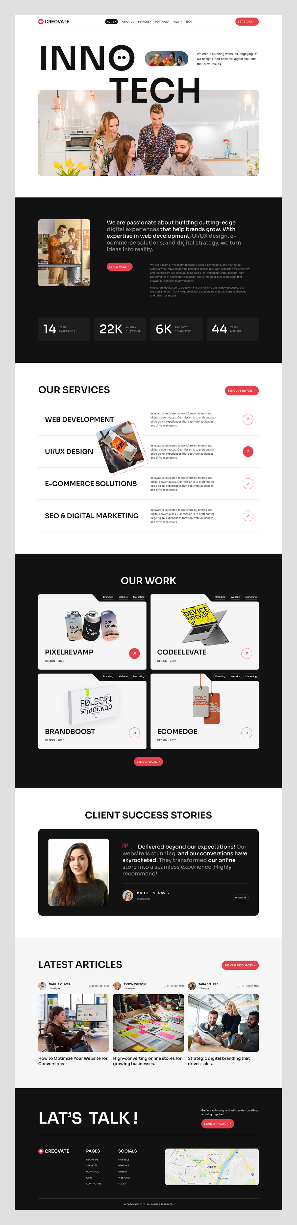 Modern Creative Design Agency Website UI/UX Design Image 2
