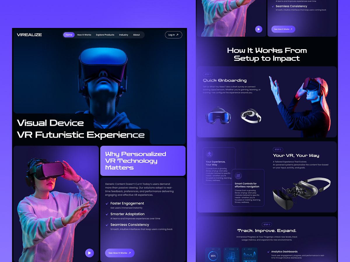 Futuristic Virtual Reality Website Concept