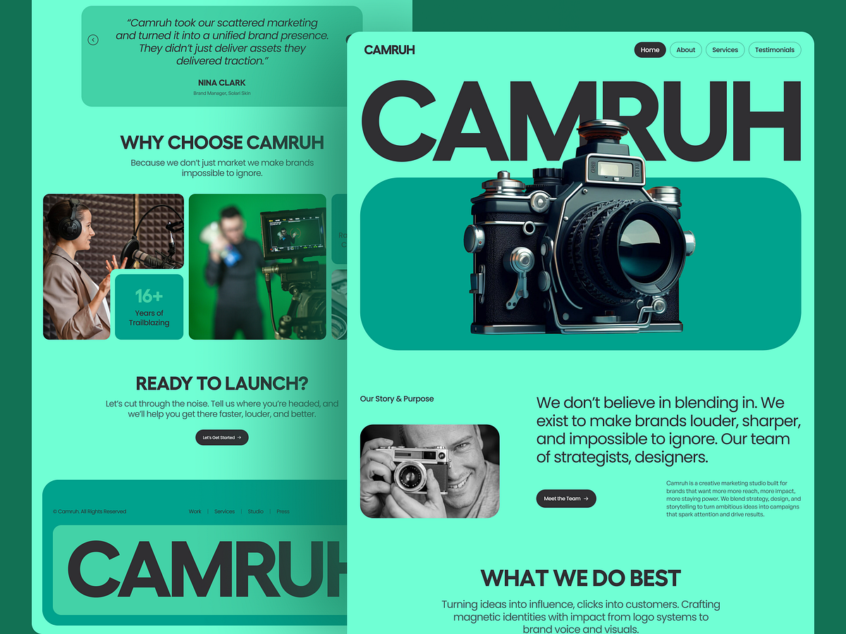 Modern Marketing Website UI Design for Creative Digital Agency Image 0