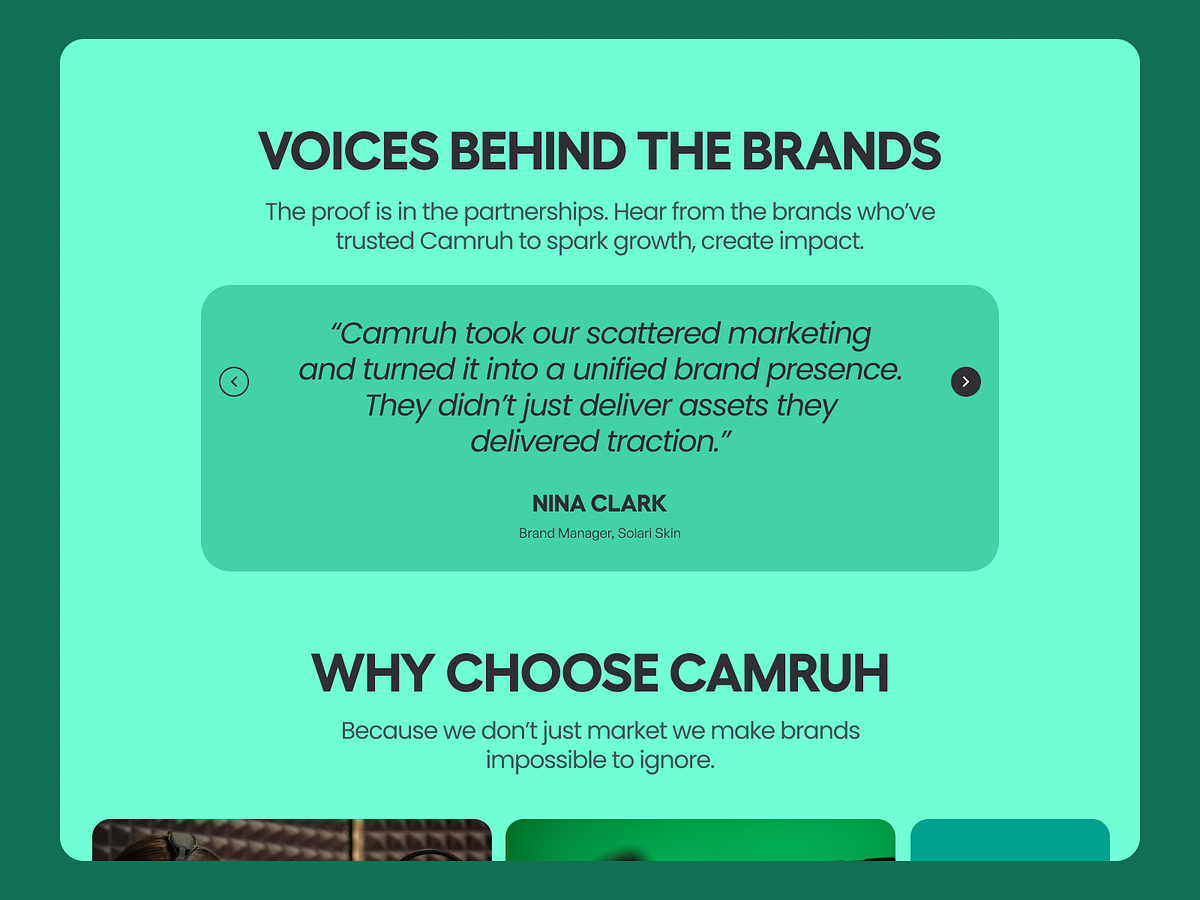 Modern Marketing Website UI Design for Creative Digital Agency Image 4