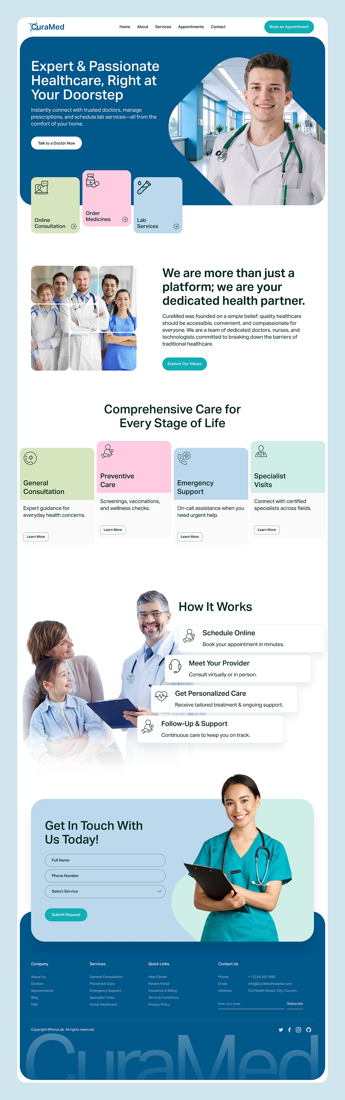 Human-centered healthcare website for doctors, clinic, hospitals Image 1