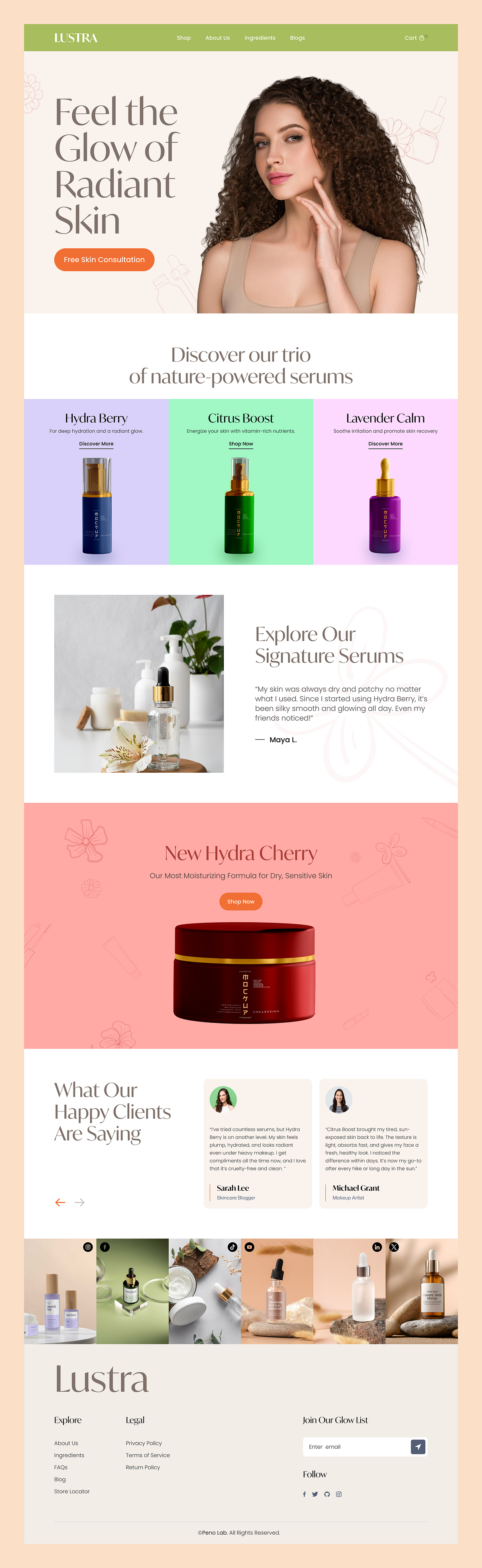 Modern Beauty Skincare Website Design Skincare Product Ecommerce Image 2