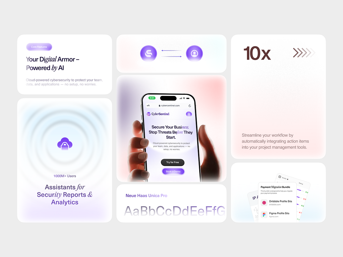 CyberSentinel — SaaS Bento Design