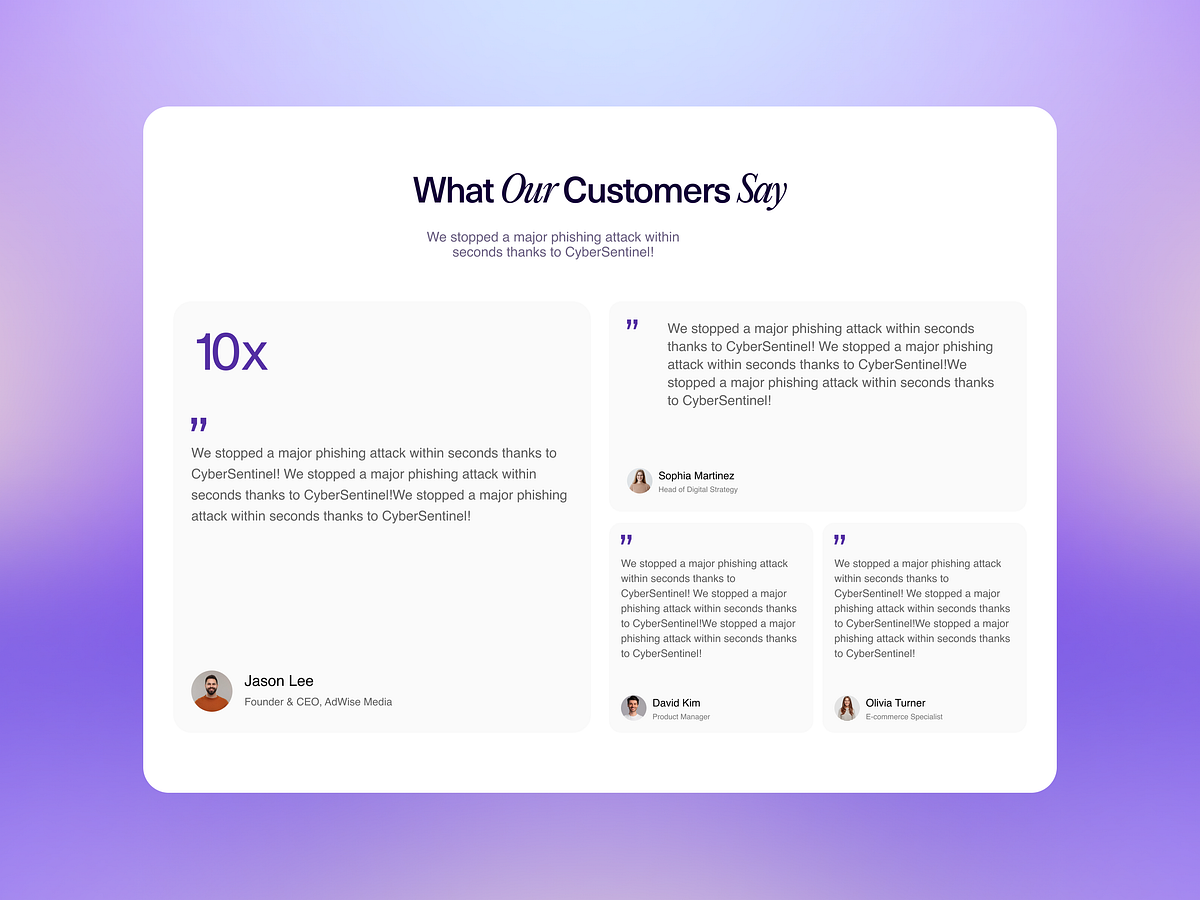 CyberSentinel — Cybersecurity SaaS Landing Page Image 1