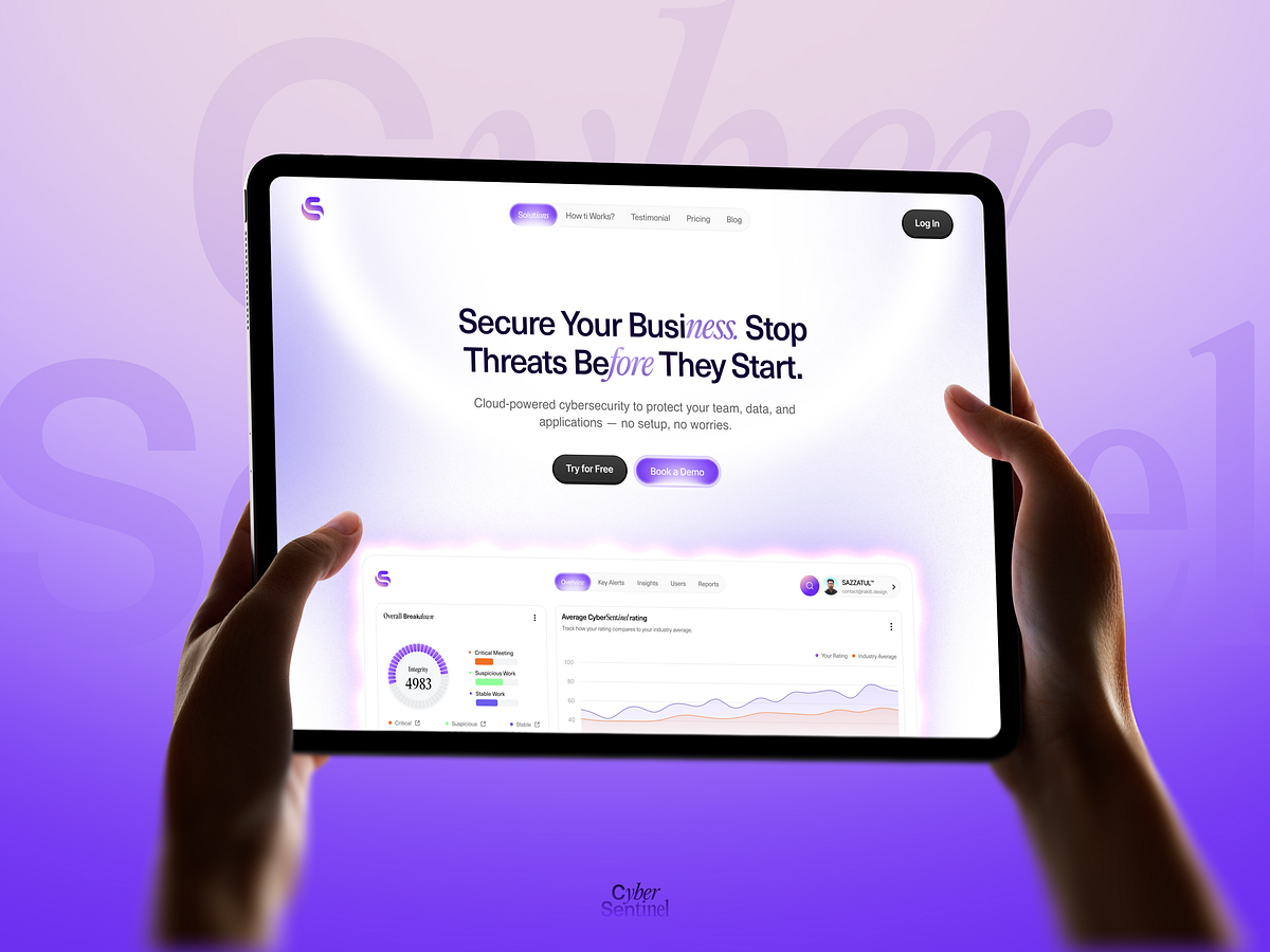 CyberSentinel — Cybersecurity SaaS Landing Page Image 2