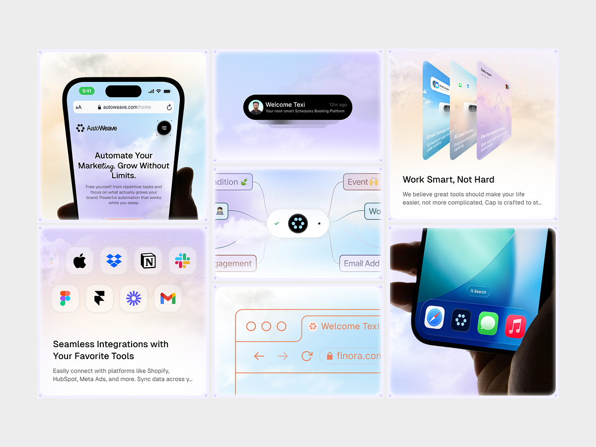 AutoWeave — AI Marketing Automation SaaS Bento