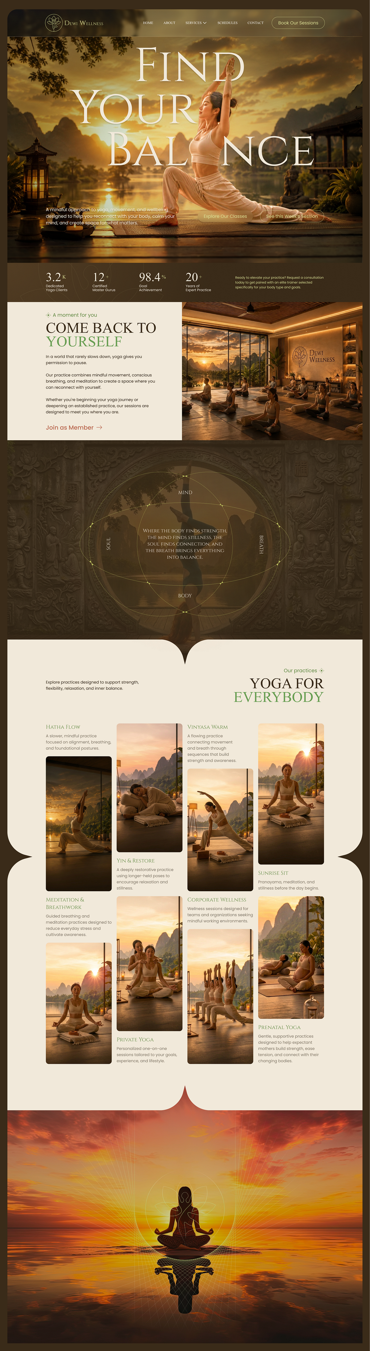 Dewi Wellness Website Design Image 1
