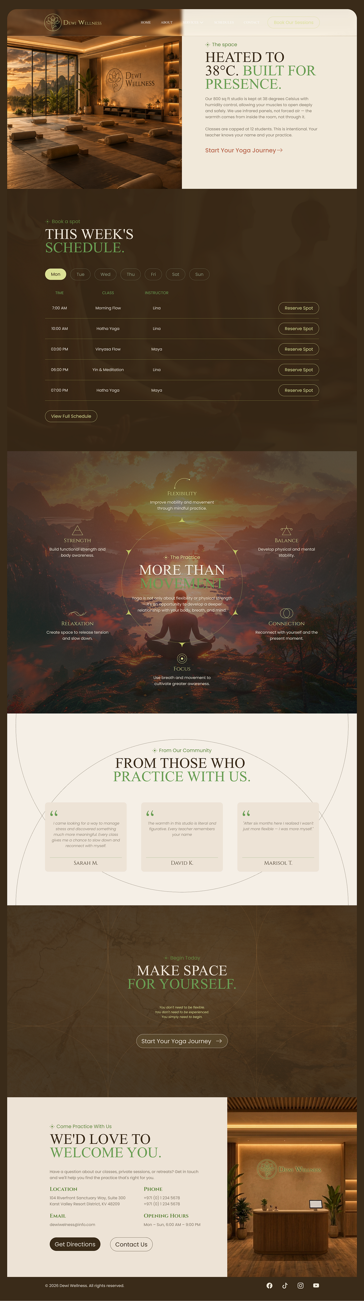 Dewi Wellness Website Design Image 2