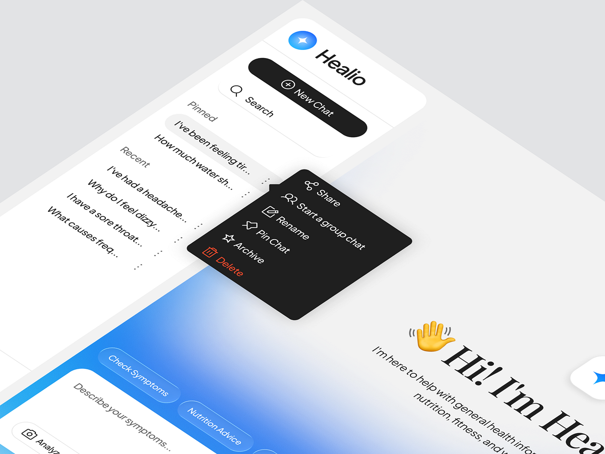 Healio — AI Healthcare (WebApp)