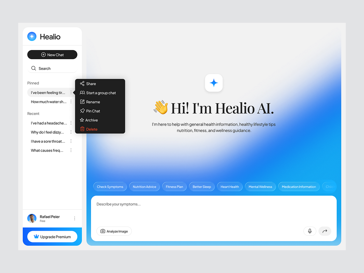 Healio — AI Healthcare (WebApp) Image 0