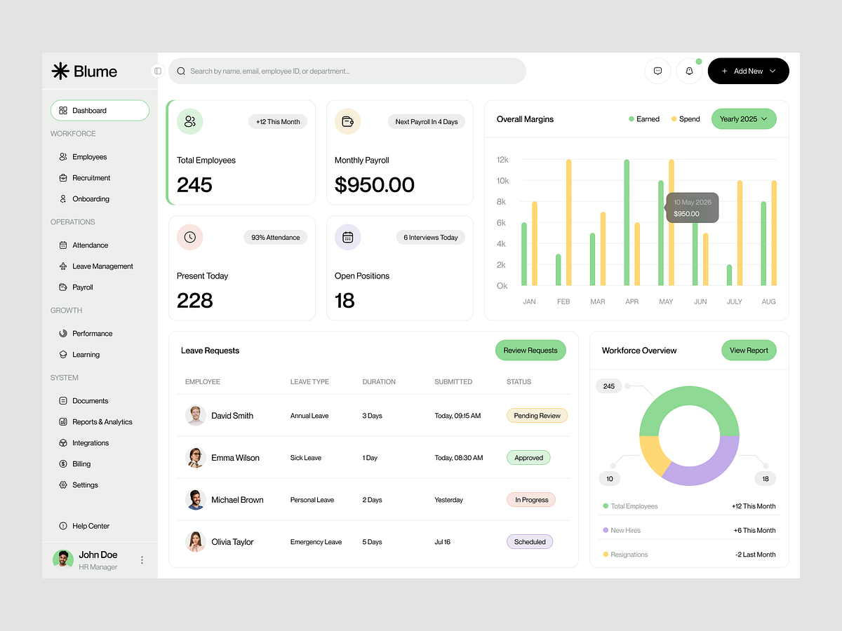 Blume — HR Management (WebApp)