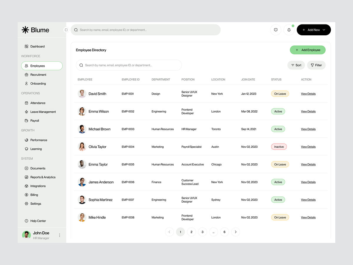 Blume — HR Management (WebApp) Image 0