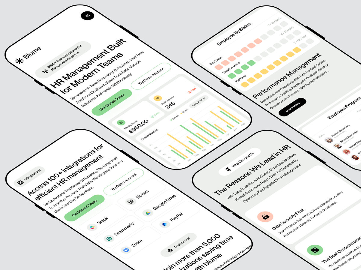 Blume — HR Management Responsive