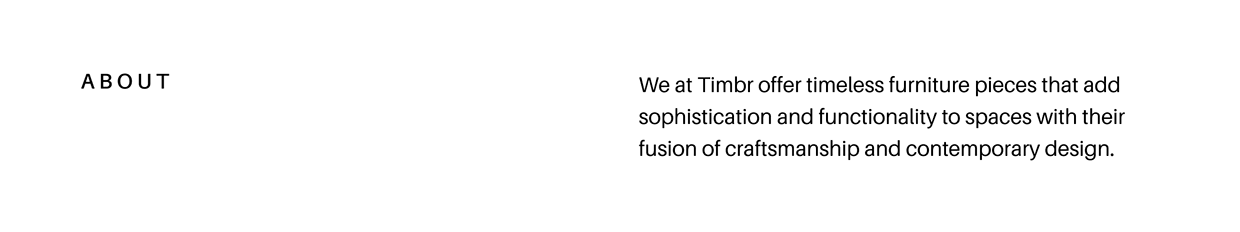 Timbr furniture - Brand identity Image 0