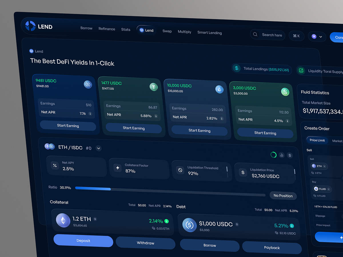 DeFi Yield Aggregator & Token Swap Dashboard. Image 3