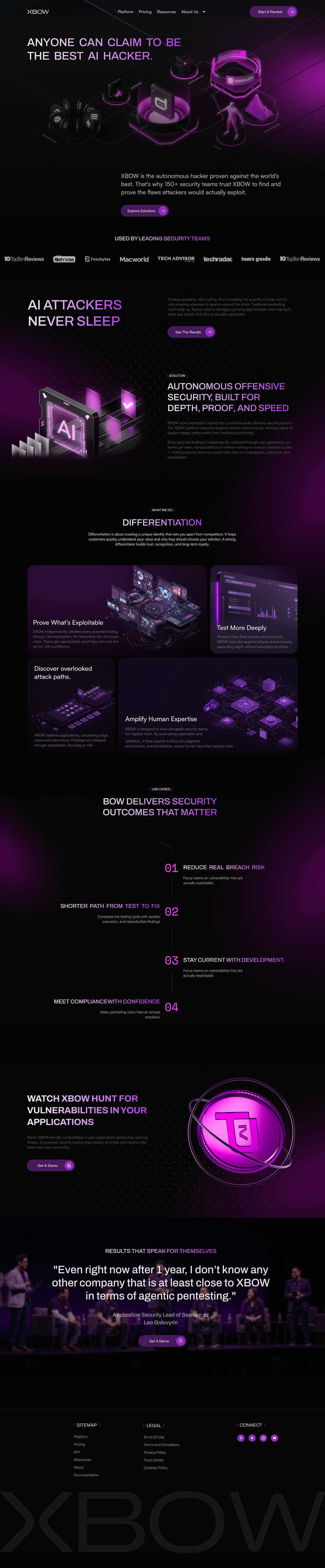 XBOW- Website for security platform personal data with AI Image 3