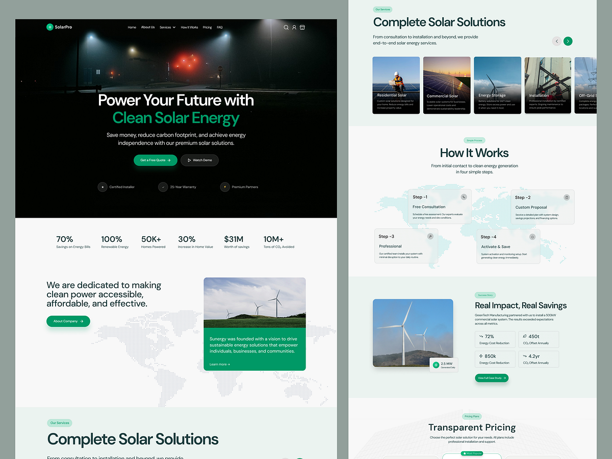 Solar Energy Website Design
