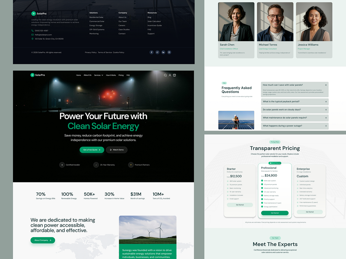 Solar Energy Website Design Image 2