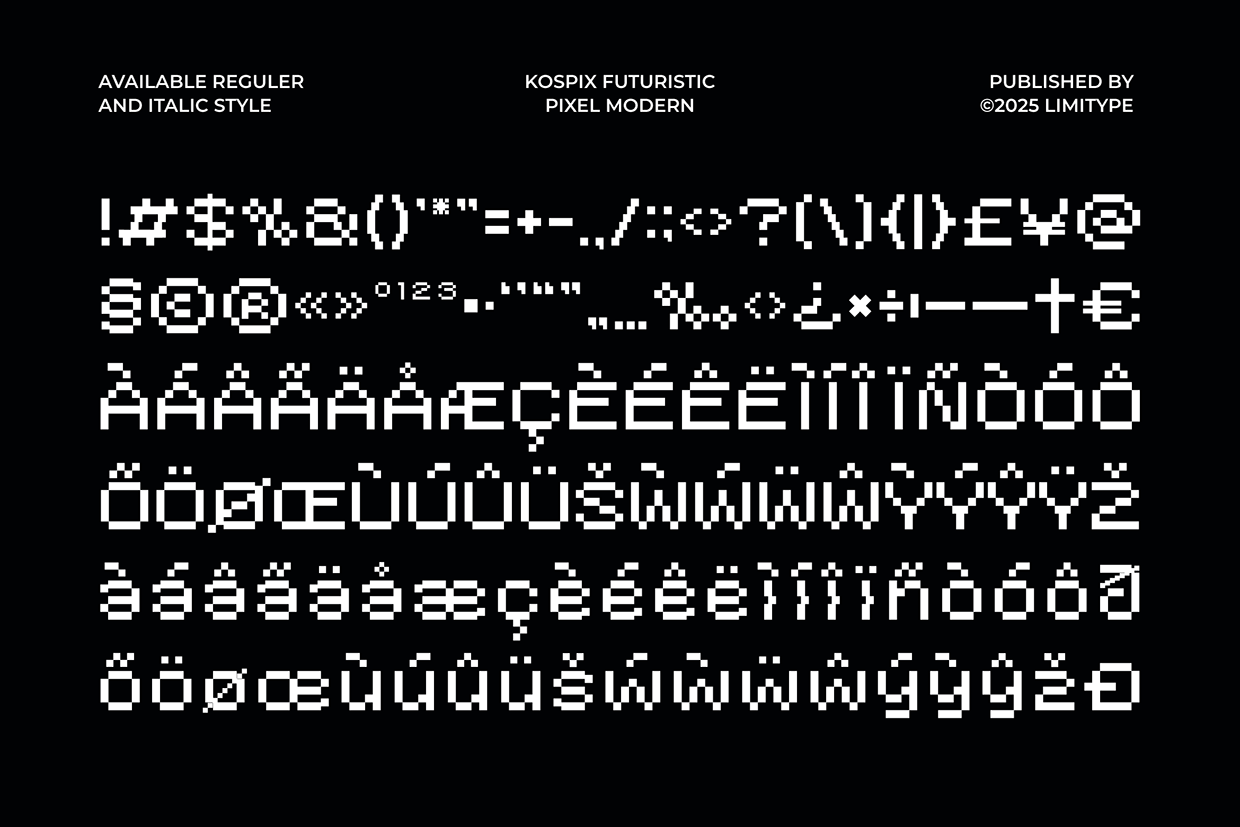 Kospix - Pixel Font Image 8