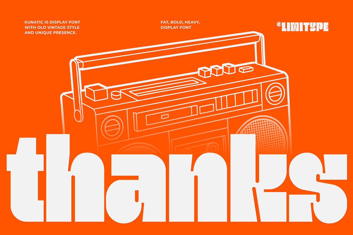 Kunatic - Retro Bold Font Image 12