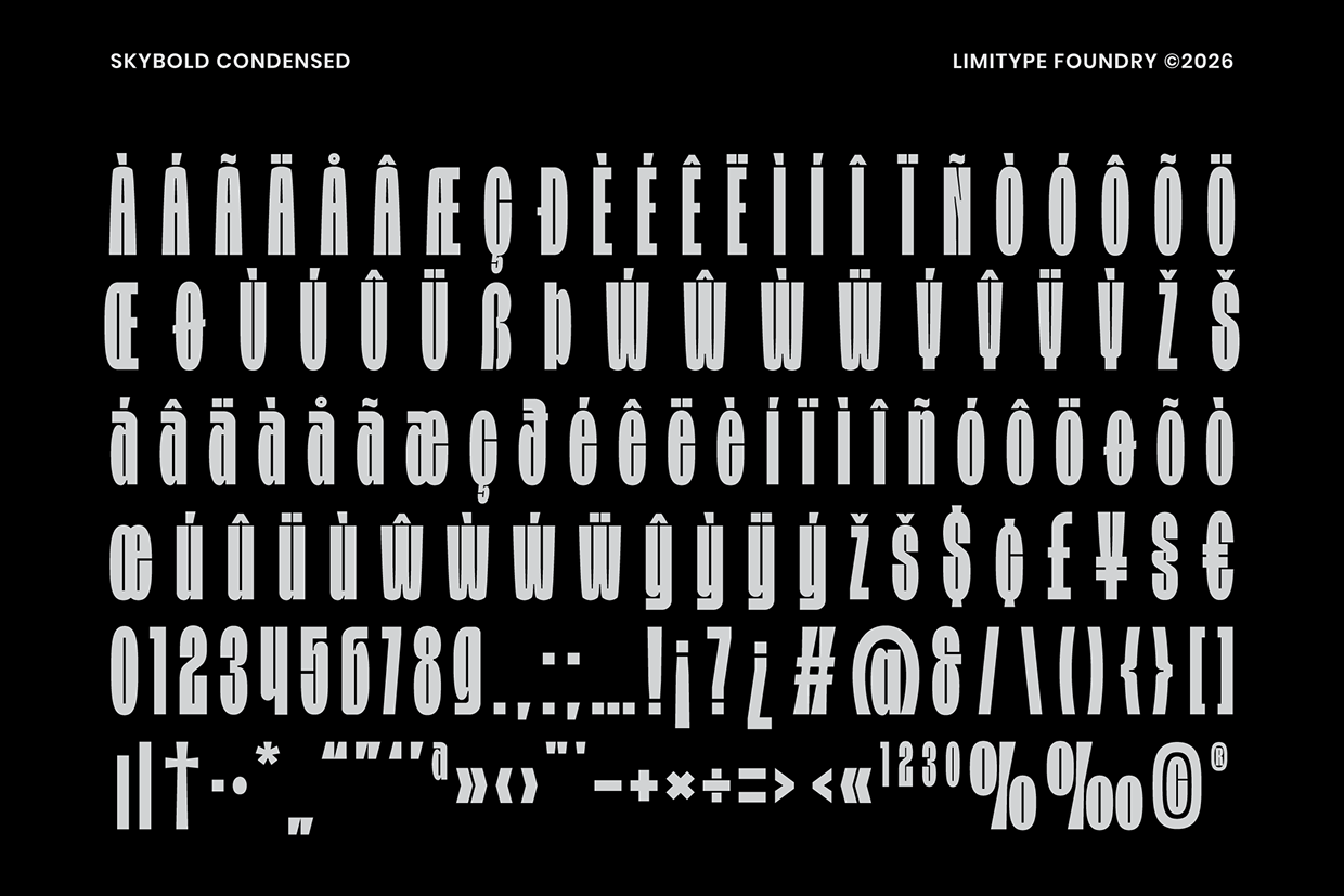 Skybold - Condensed Font Image 9