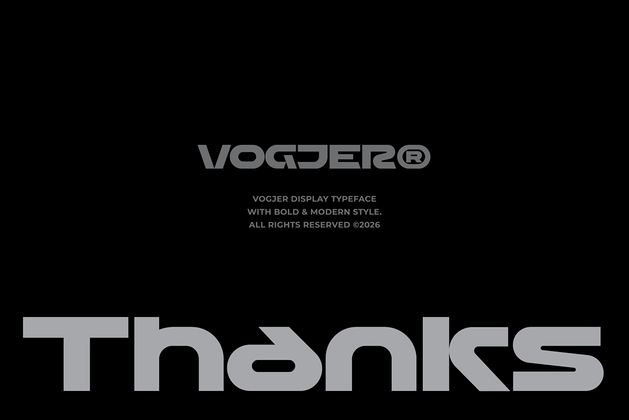 Vogjer - Bold Futuristic Font Image 12