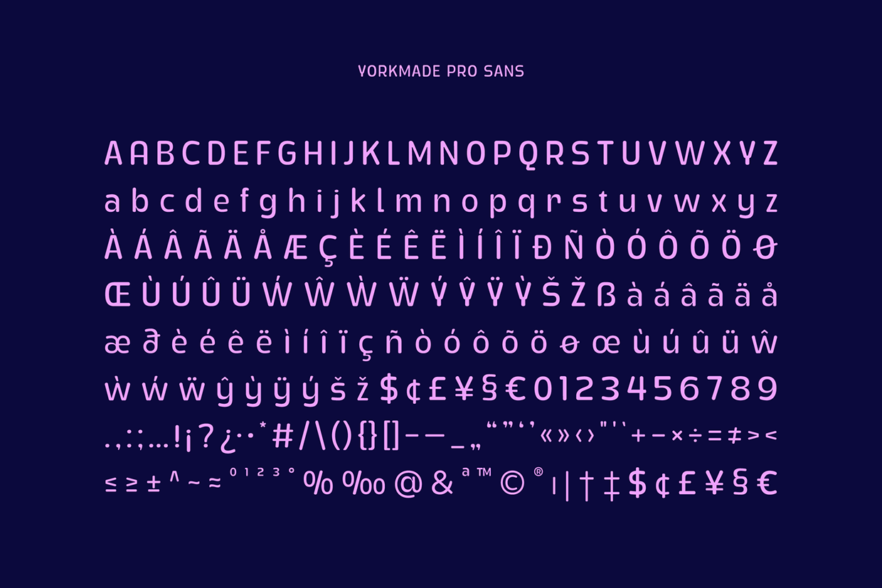 Yorkmade Pro - Sans Serif Font Image 13