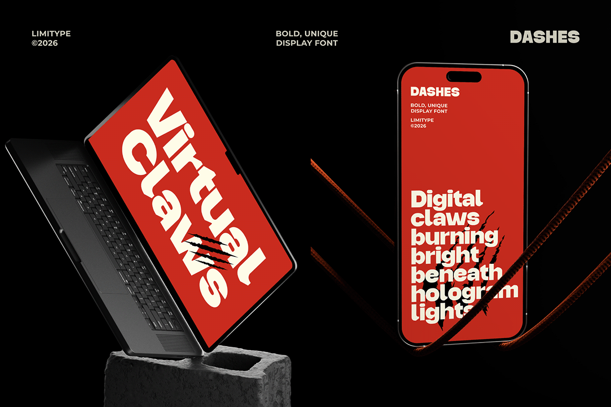 Dashes - Bold Font Image 1