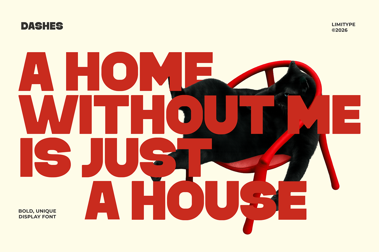 Dashes - Bold Font Image 3