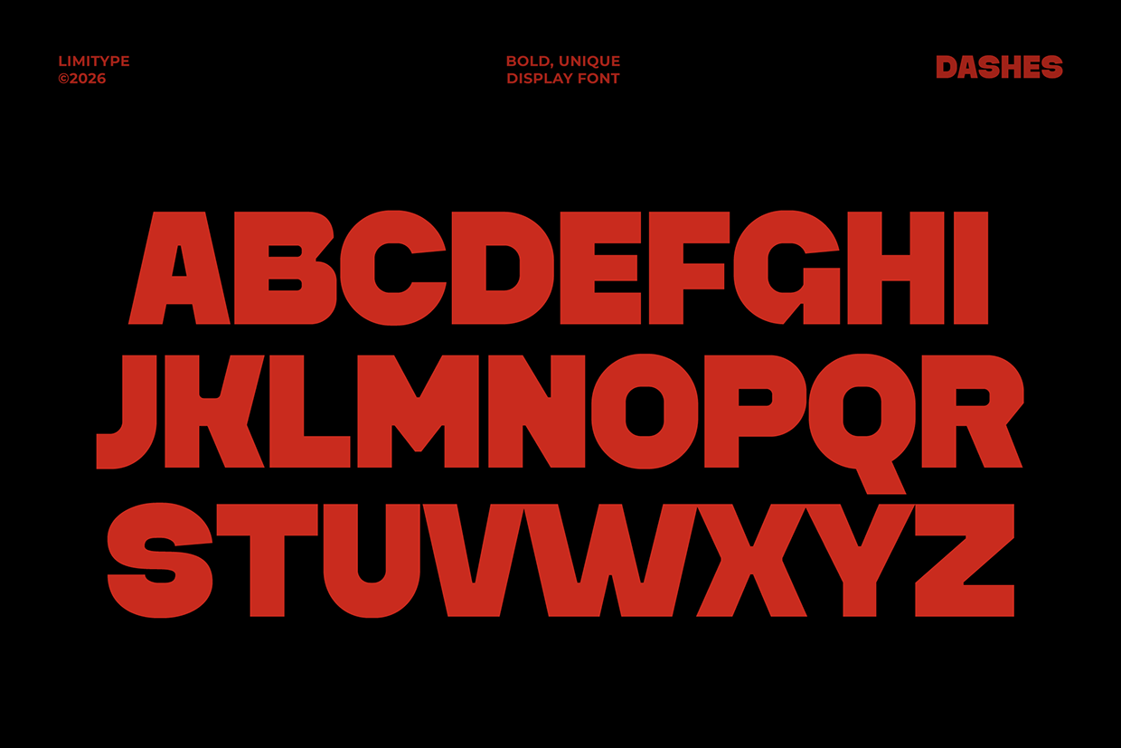 Dashes - Bold Font Image 5
