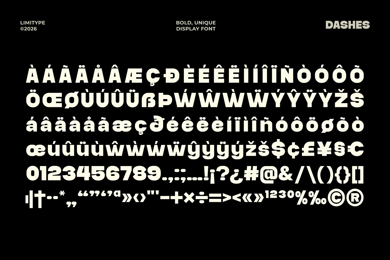 Dashes - Bold Font Image 9