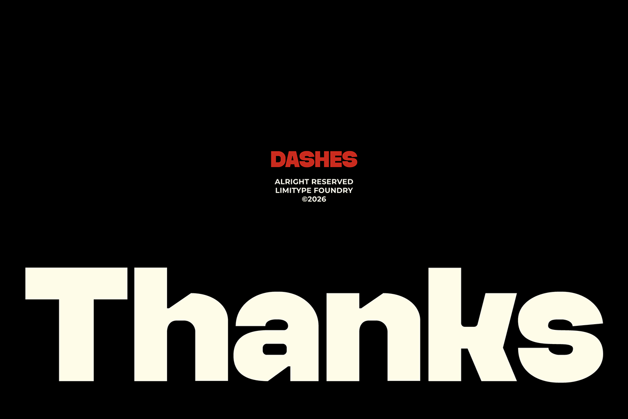 Dashes - Bold Font Image 10