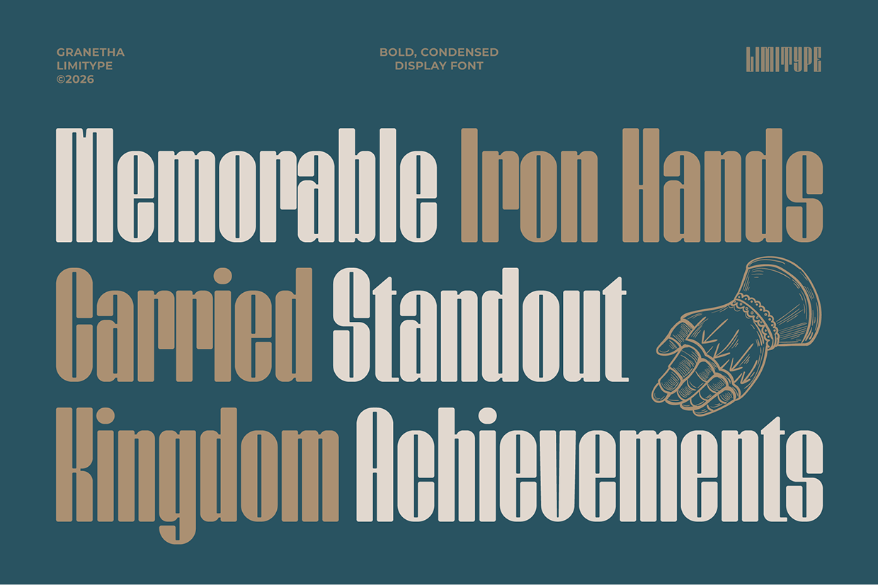 Granetha - Bold Condensed Font Image 3